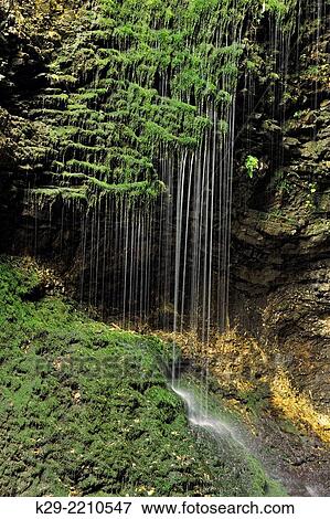 Eden Falls nealry dry in early summer, Buffalo National River (Ponca Unit), Arkansas, USA. View Large Photo Image Stock Photo - Eden Falls nealry dry in early summer, Buffalo National River (Ponca Unit), Arkansas, USA.. Fotosearch
