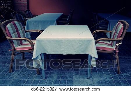 Empty table, Valencia, Spain. View Large Photo Image Stock Photo - Empty table, Valencia, Spain.. Fotosearch