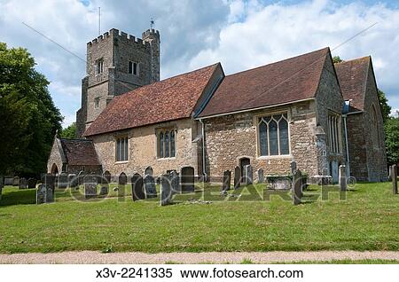 Stock Photography - Europe, England, Kent - the country church of St Botolph in the village of Chevening.. Fotosearch