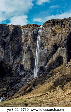 Fagrifoss waterfall, Eastern Iceland. View Large Photo Image Stock Image - Fagrifoss waterfall, Eastern Iceland.. Fotosearch