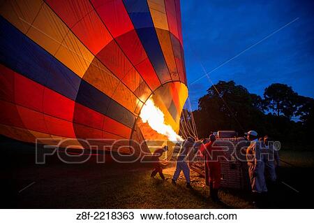 Filling up Hot Air Baloon. View Large Photo Image Stock Image - Filling up Hot Air Baloon.. Fotosearch