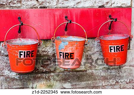 Fire buckets. Corfe castle railway station England UK. View Large Photo Image Stock Photography - Fire buckets. Corfe castle railway station England UK.. Fotosearch