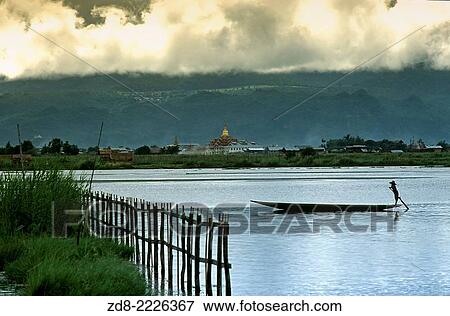 fisherman. inle lake. myanmar. View Large Photo Image Stock Photo - fisherman. inle lake. myanmar.. Fotosearch