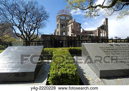 Stock Photo - Genbaku Dome, Peace Memorial, World Heritage Site, Hiroshima, Japan, Site of first atomic bomb attack, Horizontal.. Fotosearch
