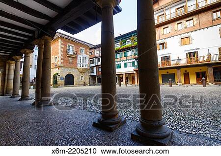 Gipuzkoa square. Hondarribia. Gipuzkoa, Basque Country, Spain, Europe. View Large Photo Image Stock Image - Gipuzkoa square. Hondarribia. Gipuzkoa, Basque Country, Spain, Europe.. Fotosearch