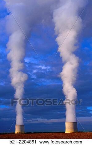 Stock Image - Golfech Nuclear Power Plant, Tarn-et-Garonne, Midi-Pyrenées, France. Fotosearch