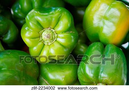 Stock Image - Green peppers.. Fotosearch