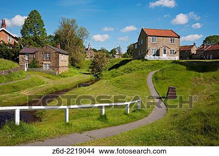 Hutton-le-Hole North Yorkshire England UK United Kingdom GB Great Britain. View Large Photo Image Picture - Hutton-le-Hole North Yorkshire England UK United Kingdom GB Great Britain.. Fotosearch