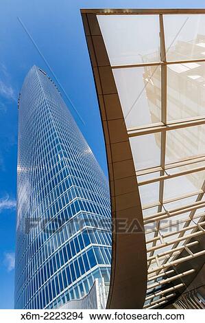 Picture - Iberdrola Tower. Bilbao, Biscay, Basque Country, Spain, Europe.. Fotosearch