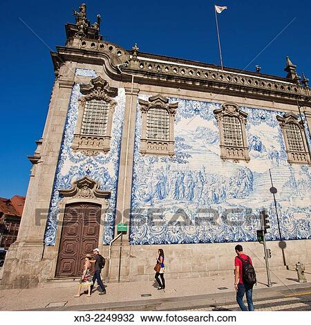 Igreja do Carmo, Carmo Church, 18th century, wall covered in blue and white tile panels, Rua do Carmo, Porto, Portugal, Europe. View Large Photo Image Stock Image - Igreja do Carmo, Carmo Church, 18th century, wall covered in blue and white tile panels, Rua do Carmo, Porto, Portugal, Europe.. Fotosearch