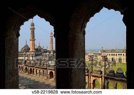 India, Uttar Pradesh, Lucknow, Bara Imambara and Asafi mosque. View Large Photo Image Stock Photo - India, Uttar Pradesh, Lucknow, Bara Imambara and Asafi mosque.. Fotosearch