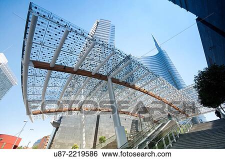 Italy, Lombardy, Milan, Porta Nuova Project Business Center Milan, Garibaldi Tower designed by Cesar Pelli. View Large Photo Image Stock Photograph - Italy, Lombardy, Milan, Porta Nuova Project Business Center Milan, Garibaldi Tower designed by Cesar Pelli.. Fotosearch