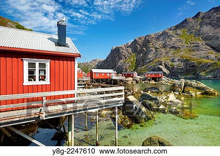 Lofoten Islands, Flakstadoy Island, Norway. View Large Photo Image Stock Image - Lofoten Islands, Flakstadoy Island, Norway.. Fotosearch