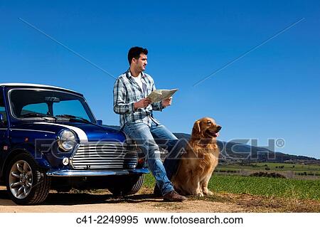 Stock Photography - Man and dog. Fotosearch