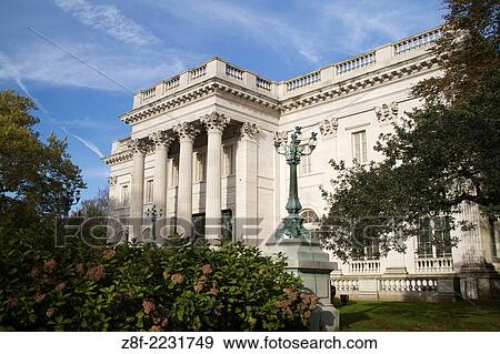Marble House built in 1892 as a summer estate from Alva Vanderbilt modeled after Petit Triaon at Versailles. Newport, Rhode Island. View Large Photo Image Stock Photo - Marble House built in 1892 as a summer estate from Alva Vanderbilt modeled after Petit Triaon at Versailles. Newport, Rhode Island.. Fotosearch