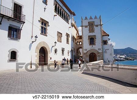 Maricel de Mar Museum. Sitges, Barcelona province, Catalonia, Spain. View Large Photo Image Stock Photo - Maricel de Mar Museum. Sitges, Barcelona province, Catalonia, Spain.. Fotosearch