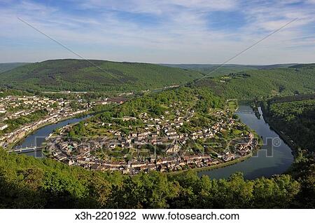 meander of Meuse River at Montherme, Ardennes department, Champagne-Ardenne region of northeasthern France, Europe. View Large Photo Image Stock Image - meander of Meuse River at Montherme, Ardennes department, Champagne-Ardenne region of northeasthern France, Europe.. Fotosearch