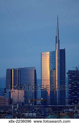 Moder skyscrapers in Porta Nuova and Unicredit tower, Milan, Italy. View Large Photo Image Stock Photograph - Moder skyscrapers in Porta Nuova and Unicredit tower, Milan, Italy.. Fotosearch