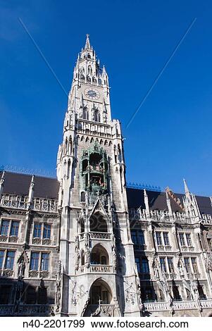 Neues Rathaus New City Hall, Munich, Germany View Large Photo Image Stock Photo - Neues Rathaus New City Hall, Munich, Germany. Fotosearch