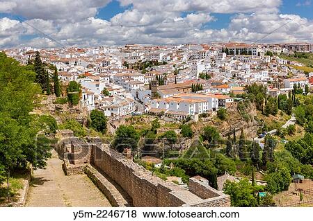 Old city walls at Ronda, Malaga province, Andalusia, Spain, Europe. View Large Photo Image Stock Photo - Old city walls at Ronda, Malaga province, Andalusia, Spain, Europe.. Fotosearch