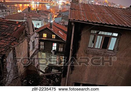 Old houses along the Golden Horn, on the streets below Süleymaniye mosque. View Large Photo Image Stock Photography - Old houses along the Golden Horn, on the streets below Süleymaniye mosque.. Fotosearch