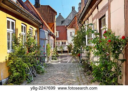 Old town in Helsingor, Denmark. View Large Photo Image Stock Photo - Old town in Helsingor, Denmark.. Fotosearch