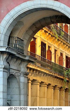 One of the arches of the square. Plaza Mayor. Madrid, Spain. View Large Photo Image Stock Image - One of the arches of the square. Plaza Mayor. Madrid, Spain.. Fotosearch