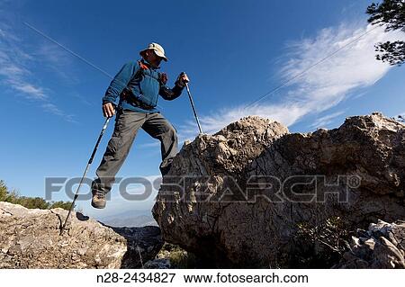 Outdoor leisure hiking trekking Sierra Benalmadena Malaga Andalusia Spain. View Large Photo Image Stock Photo - Outdoor leisure hiking trekking Sierra Benalmadena Malaga Andalusia Spain.. Fotosearch