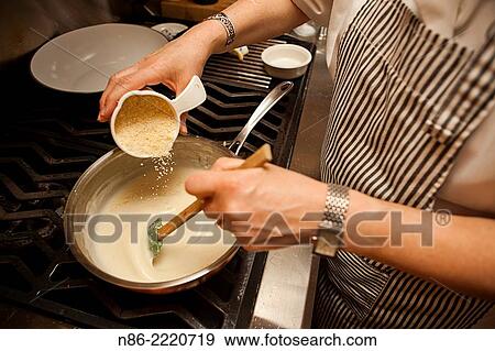 parmesan cream sauce preparation. View Large Photo Image Stock Photo - parmesan cream sauce preparation.. Fotosearch