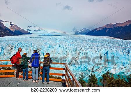 Stock Image - Perito Moreno glacier. Los Glaciares National Park. Argentino Lake. Near El Calafate. Santa Cruz province. Patagonia. Argentina.. Fotosearch