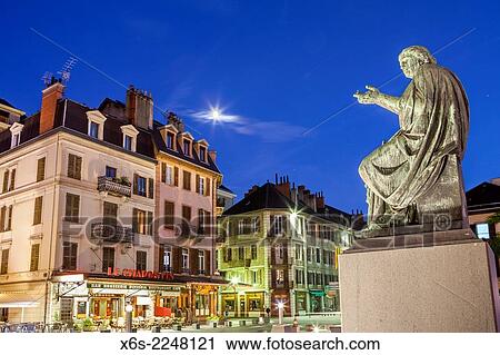 Stock Image - Place du Palais de Justice, Chambery, Savoie, Rhône-Alpes, France.. Fotosearch