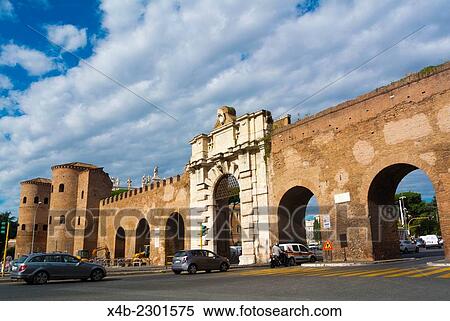 Porta San Giiovanni gate, Via Appia, Rome, Italy. View Large Photo Image Stock Photography - Porta San Giiovanni gate, Via Appia, Rome, Italy.. Fotosearch