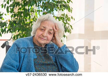 Portrait of elderly woman in the nursing home. Close view. View Large Photo Image Stock Image - Portrait of elderly woman in the nursing home. Close view.. Fotosearch