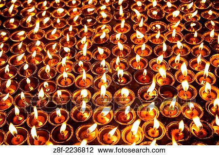 Prayer candles inside Swayambhunath temple, Kathmandu. View Large Photo Image Stock Image - Prayer candles inside Swayambhunath temple, Kathmandu.. Fotosearch