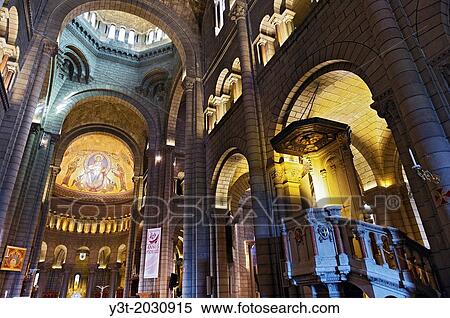 Stock Photography - Principality of Monaco, Monte Carlo. Decorated ceiling of the cathedral.. Fotosearch