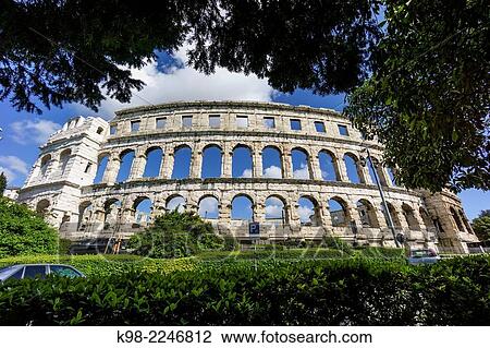 Pula Arena, Pula, Istria Peninsula, Croatia View Large Photo Image Stock Image - Pula Arena, Pula, Istria Peninsula, Croatia. Fotosearch