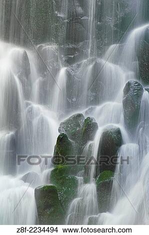 Picture - Ramona Falls, Mount Hood Wilderness, Oregon.. Fotosearch