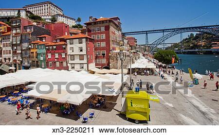 Ribeira Square, Praça da Ribeira, Luís I or Luiz I Bridge, Ponte Luís I, Douro river, Porto, Portugal, Europe. View Large Photo Image Stock Image - Ribeira Square, Praça da Ribeira, Luís I or Luiz I Bridge, Ponte Luís I, Douro river, Porto, Portugal, Europe.. Fotosearch