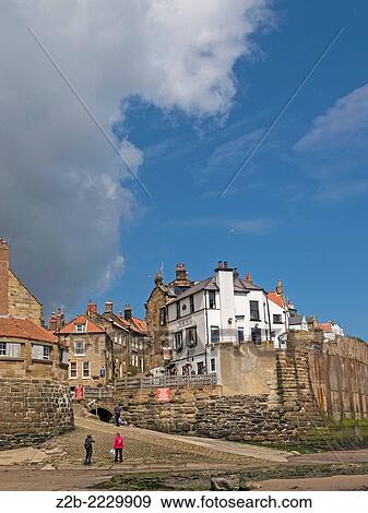 Robin Hood´s Bay on the North Yorkshire coast, UK. View Large Photo Image Stock Photo - Robin Hood´s Bay on the North Yorkshire coast, UK.. Fotosearch