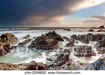 Rocky Coast at Ayrmer Cove in South Devon, South Hams, England, United Kingdom, Europe. View Large Photo Image Stock Image - Rocky Coast at Ayrmer Cove in South Devon, South Hams, England, United Kingdom, Europe.. Fotosearch