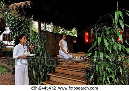 room for massage, open on one side, at Muang La Resort, Muang La, Oudomxay Province in northwestern Laos, Southeast Asia. View Large Photo Image Stock Image - room for massage, open on one side, at Muang La Resort, Muang La, Oudomxay Province in northwestern Laos, Southeast Asia.. Fotosearch