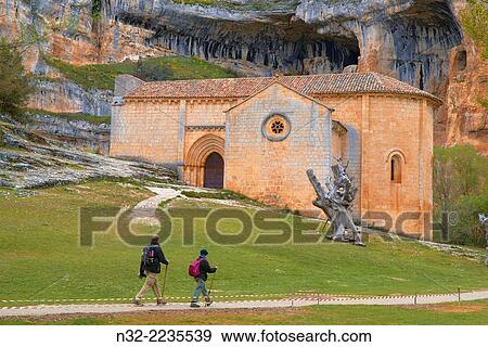 San Bartolome Hermitage, Templar Church, Cañón de Río Lobos gorge, Rio Lobos Natural Park, Ucero, Soria, Spain. View Large Photo Image Stock Photo - San Bartolome Hermitage, Templar Church, Cañón de Río Lobos gorge, Rio Lobos Natural Park, Ucero, Soria, Spain.. Fotosearch