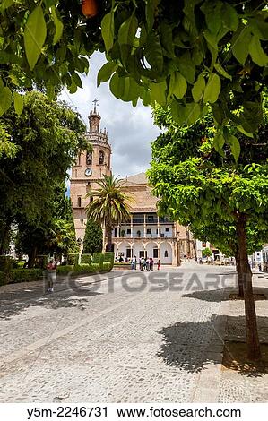 Santa Maria la Mayor church, Ronda, Malaga province, Andalusia, Spain, Europe. View Large Photo Image Stock Image - Santa Maria la Mayor church, Ronda, Malaga province, Andalusia, Spain, Europe.. Fotosearch