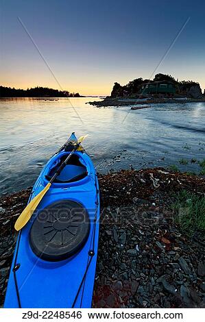 Sea kayak at sunset, Pipers Lagoon Park, Nanaimo, Vancouver Island, British Columbia View Large Photo Image Stock Photograph - Sea kayak at sunset, Pipers Lagoon Park, Nanaimo, Vancouver Island, British Columbia. Fotosearch