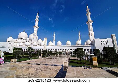 Sheikh Zayed Grand Mosque, Abu Dhabi. View Large Photo Image Stock Image - Sheikh Zayed Grand Mosque, Abu Dhabi.. Fotosearch