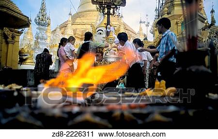 Shwedagon Pagoda in Rangoon. View Large Photo Image Stock Image - Shwedagon Pagoda in Rangoon.. Fotosearch