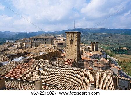 Stock Photo - Sos del Rey Catolico, Zaragoza province, Aragon, Spain.. Fotosearch