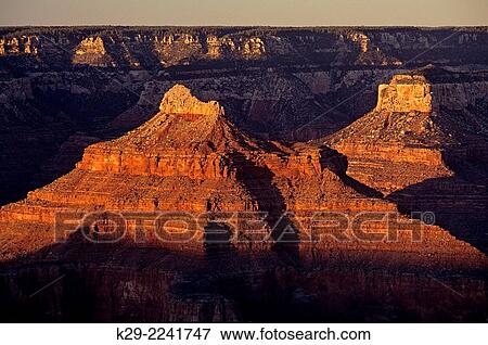 South Rim at sunset, Grand Canyon National Park, Arizona, USA. View Large Photo Image Stock Photo - South Rim at sunset, Grand Canyon National Park, Arizona, USA.. Fotosearch