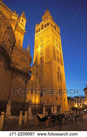 Spain, Andalusia, Seville, Cathedral, Giralda,. View Large Photo Image Stock Photo - Spain, Andalusia, Seville, Cathedral, Giralda,.. Fotosearch
