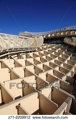 Spain, Andalusia, Seville, Metropol Parasol, wooden structure, JŸrgen Mayer-Hermann architect,. View Large Photo Image Stock Image - Spain, Andalusia, Seville, Metropol Parasol, wooden structure, JŸrgen Mayer-Hermann architect,.. Fotosearch